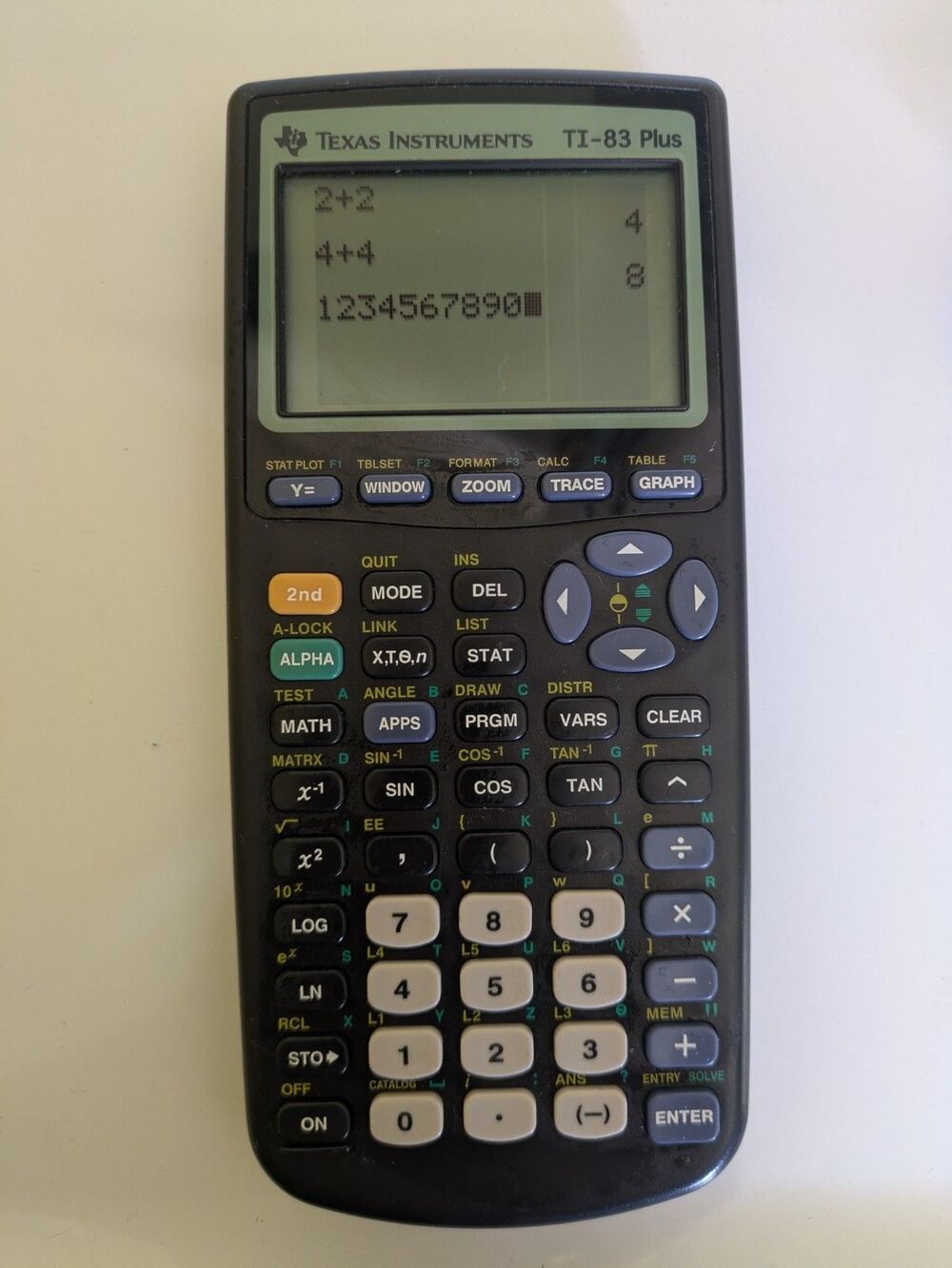 Texas Instruments TI-83 Plus Graphing Calculator W/Cover And Manual Tested Works - Picture 2 of 9